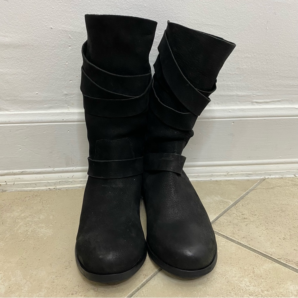 Eileen Fisher Black Moto Boots Size 6